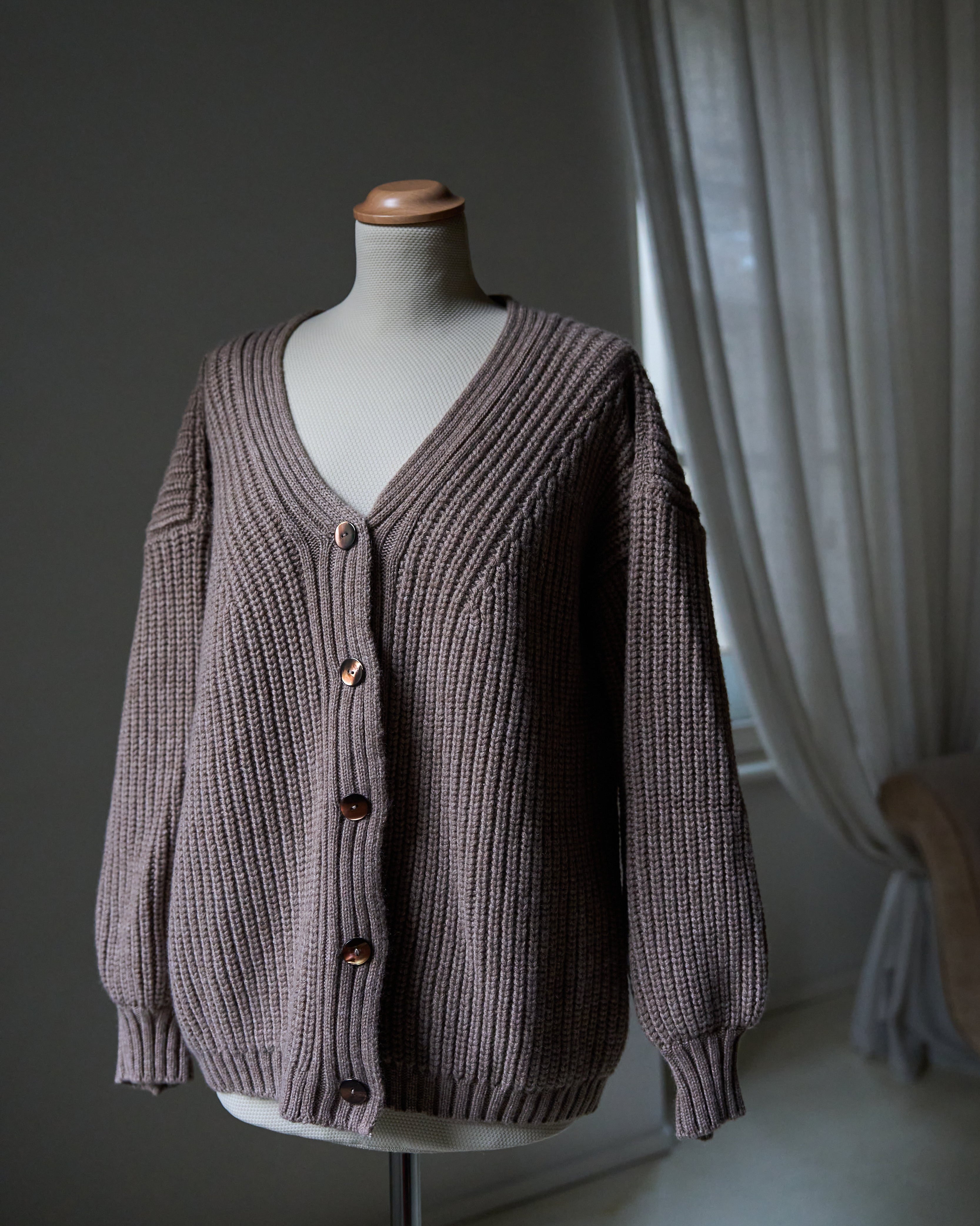 Cardigan Balloon Sleeves