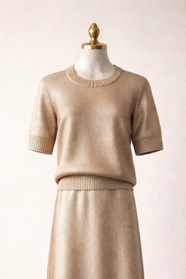 Gold laminated Taki short sleeves