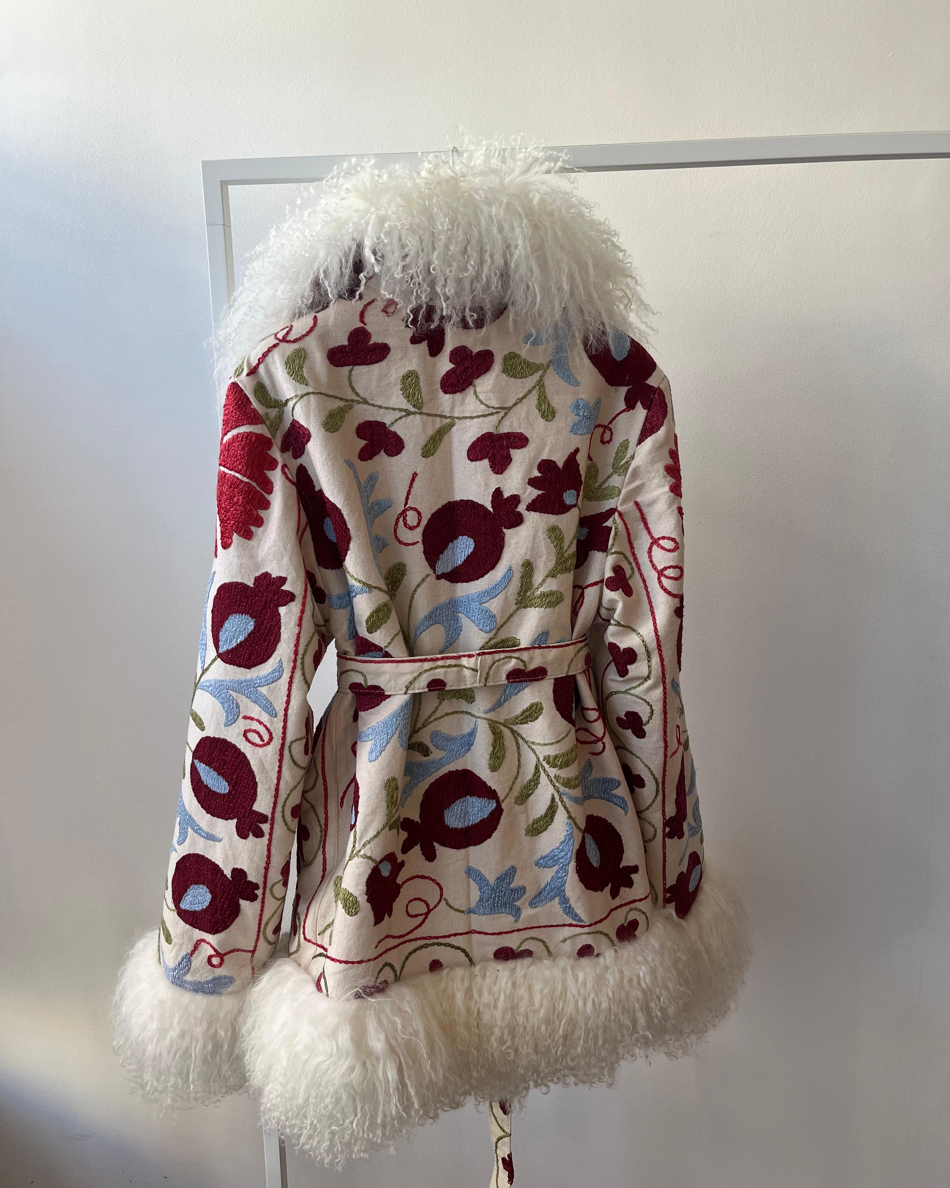 Suzani jacket red pattern