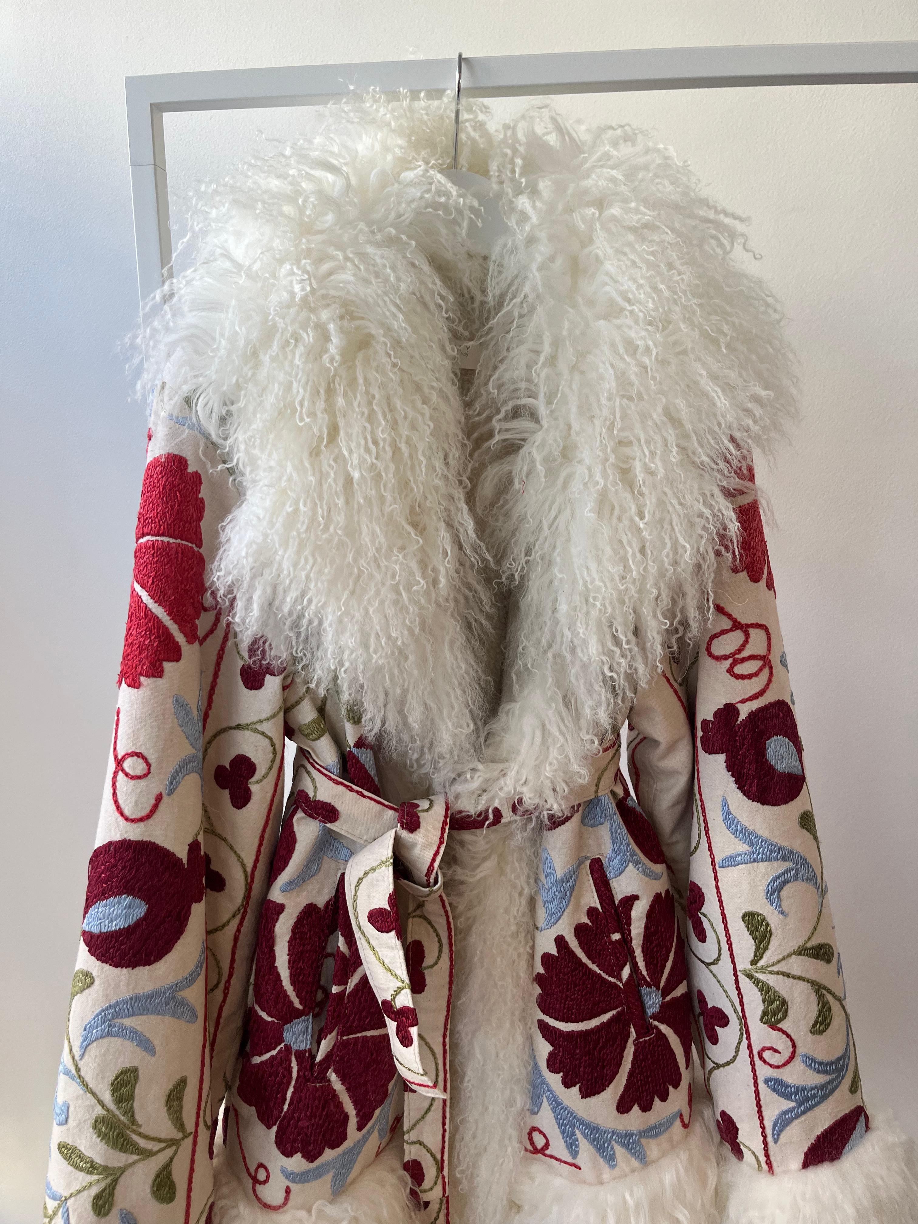 Suzani jacket red pattern