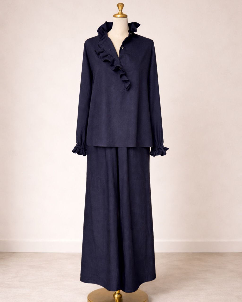 Wide leg cashmere  trousers
