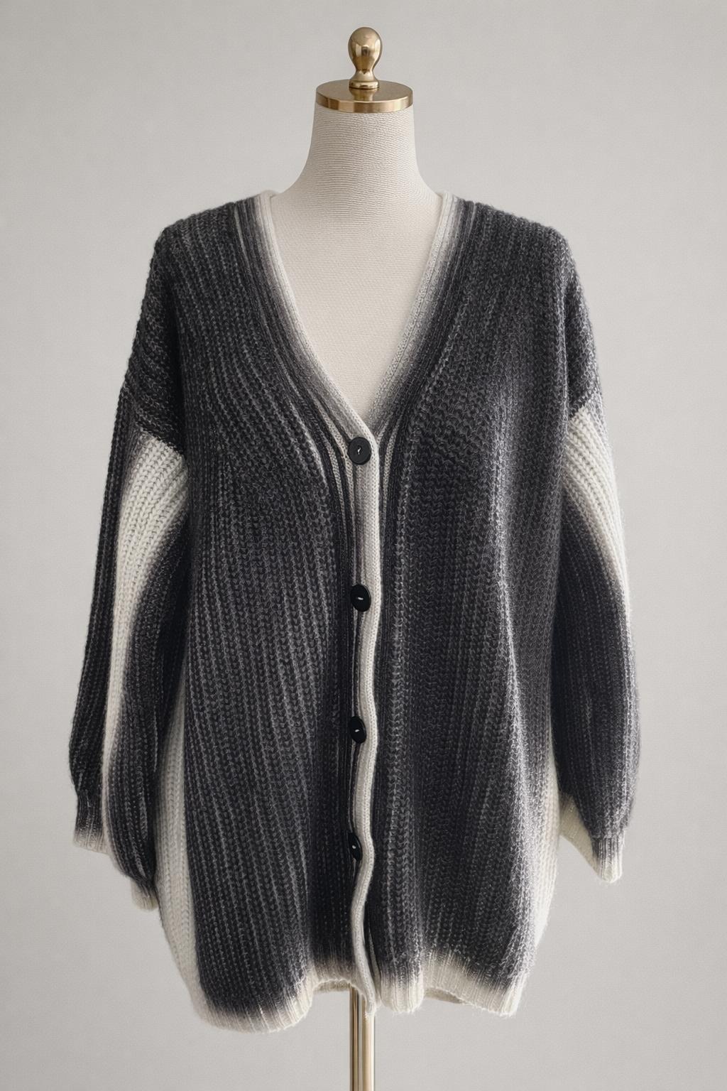 Cardigan Ballon Sleeves - angel/seppia