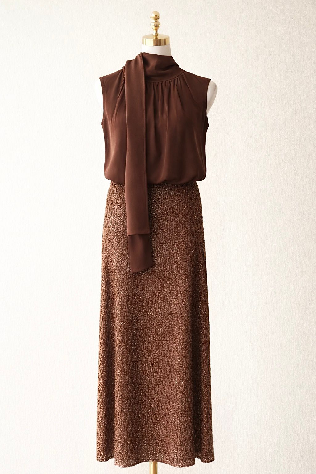 Long knitted skirt