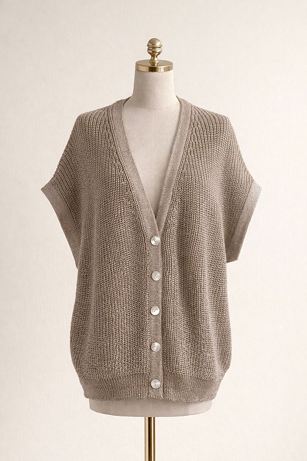 Buttoned vest lamé