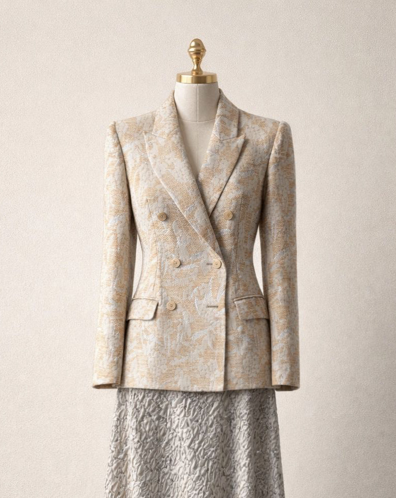 Brocade blazer double breasted - One of a kind