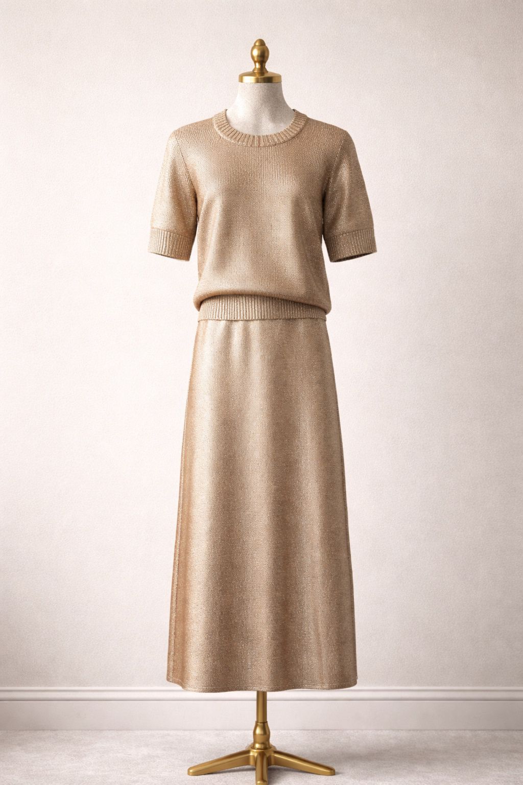 Gold laminated skirt