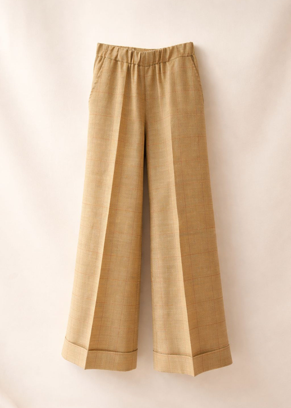 Cuffed linen trousers