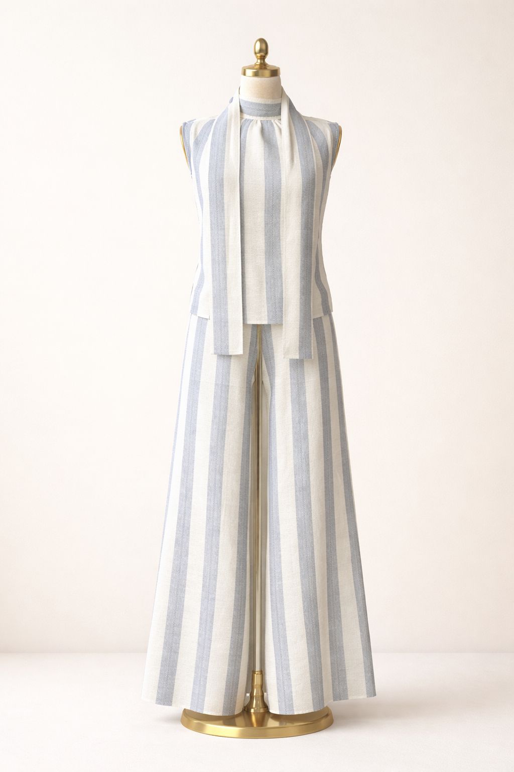 Wide leg linen trousers