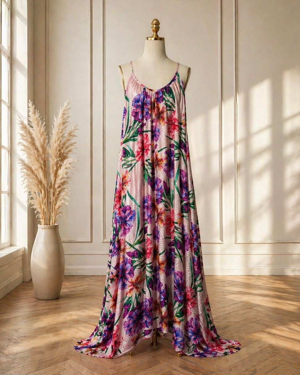Circe jacquard silk dress