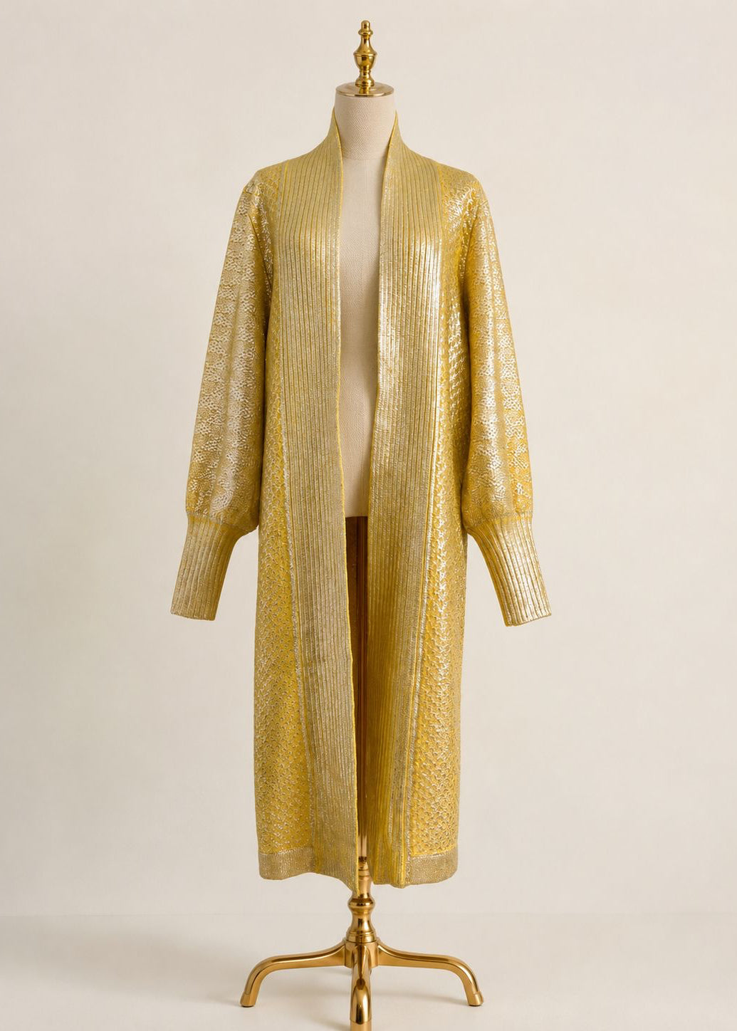 Metallic coated Olivia cashmere coat