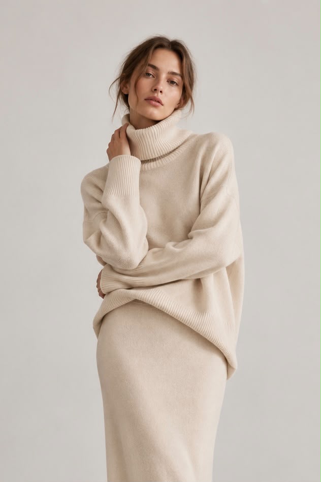 Roll neck over jumper
