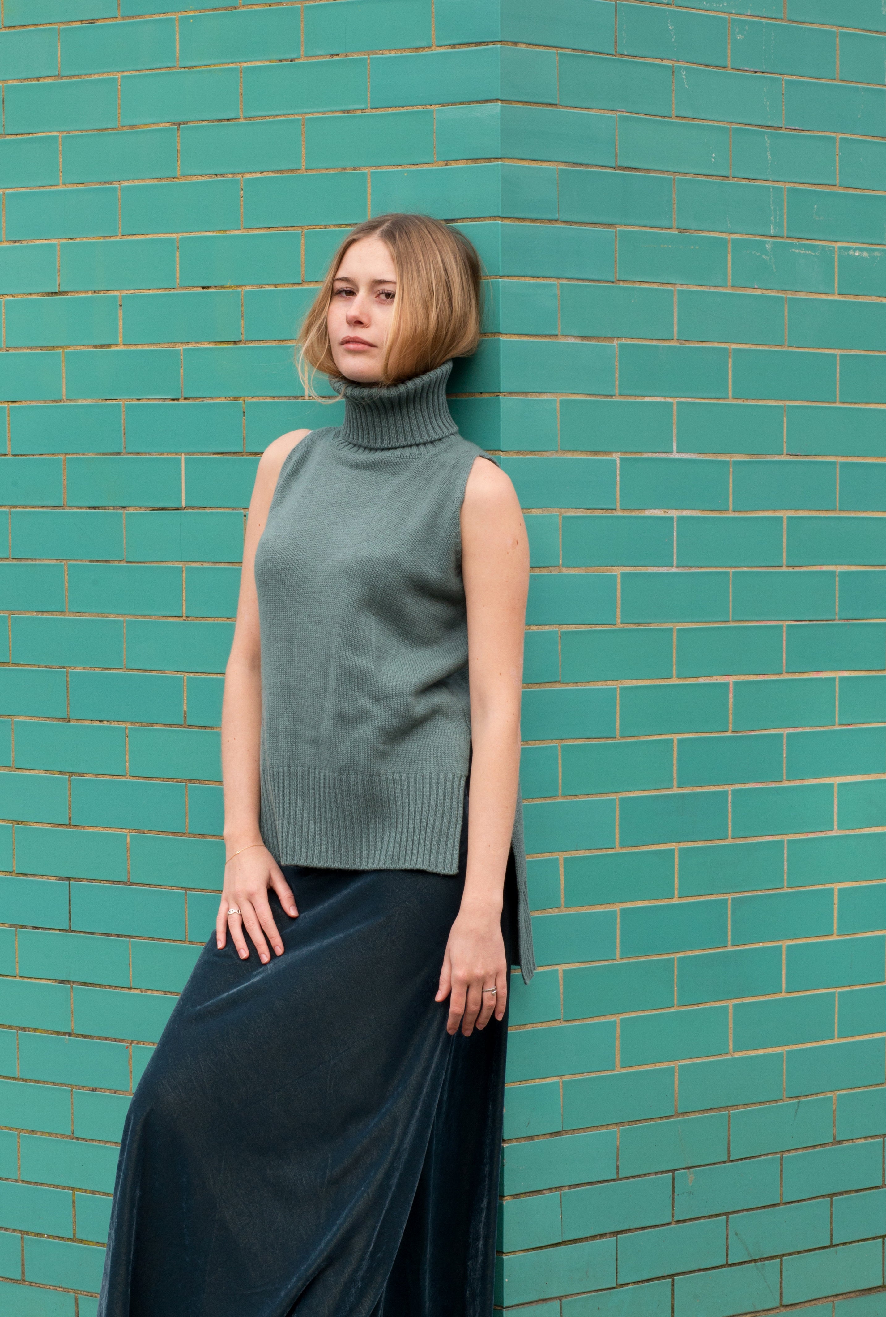 Roll Neck Sleeveless